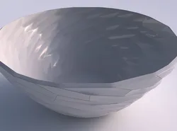 Bowl wide with fine twisted organic cells 3D print model