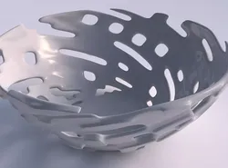 Bowl wide with smooth cuts and 3D print model