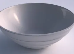 Bowl wide with smooth horizontal ribbons 3D print model
