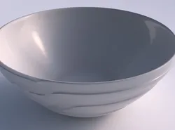 Bowl wide with smooth ribbons 3D print model