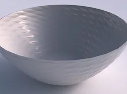 Bowl wide with uniform polygons 3D print model