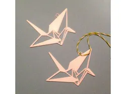 Origami inspired crane ornament