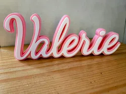 SCRIPT FONT ***VALERIE*** - Free 3D Print Model