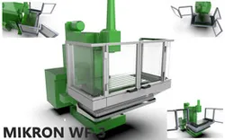 Shelter door for CNC machining machine Mikron WF-3