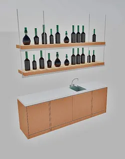 shelves and lover cabinet