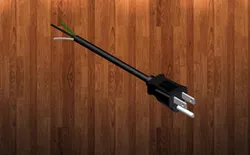 Short Power Cord, Exposed Wires