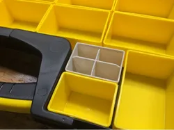 Small parts bins for  Stanley 014725 25-Removable Compartment Professional Organizer