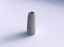 Vase Bullet with bent extruded lines 2 3D print model
