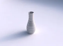 Vase curved with hard horizontal dents 3D print model