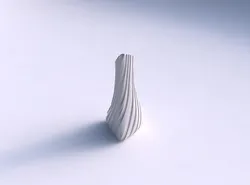 Vase grounded tilted triangle with twisted smooth ribbons    3D print model