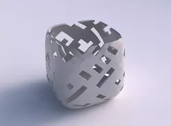 Vase quadratic stumpy with cuts and 3D print model
