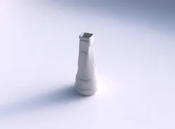 Vase semi quadratic with smooth ribbons 3D print model