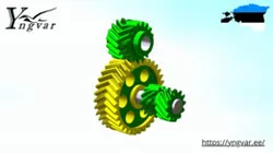 Animated. Herringbone and Double Helical Transmission.