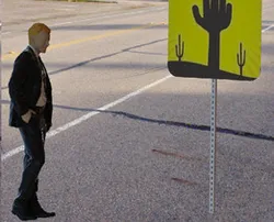 Sign of Saguaro cactus