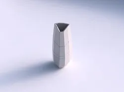 Vase curved tipping triangle with large plates 3D print model