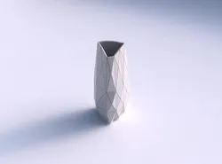 Vase curved tipping triangle with triangle plates 3D print model