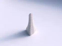 Vase grounded tilted triangle with distorted grid plates 08 3D print model