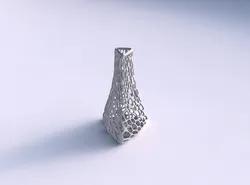 Vase grounded triangle with dense organic lattice 2 3D print model