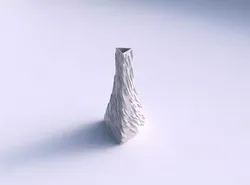 Vase grounded triangle with twisted diagonal dents and 3D print model