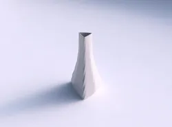 Vase grounded triangle with uniform polygons 3D print model
