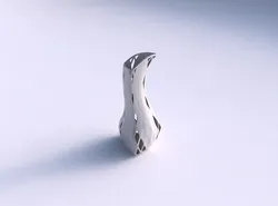 Vase puffy bent triangle with diagonal grid lattice 2 3D print model