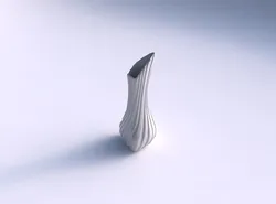 Vase puffy tappered triangle with twisted smooth ribbons    3D print model