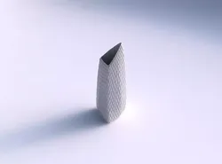 Vase tipped triangle with diagonal grid 3D print model