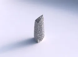Vase tipped triangle with twisted organic lattice and skewed ... 3D print model
