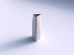 Vase triangle with curved horizontal sections 3D print model
