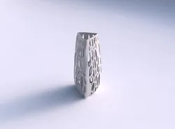 Vase triangle with organic lattice 2 3D print model