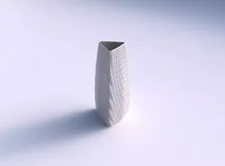 Vase triangle with twisted diagonal grid 3D print model