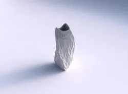 Vase twist curved tipping triangle 2 with bubbles 3D print model