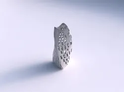 Vase twist curved tipping triangle 2 with checker grid lattice 2 3D print model