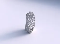 Vase twist curved tipping triangle 2 with cracked and twisted... 3D print model