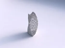 Vase twist curved tipping triangle 2 with lattice tiles  3D print model