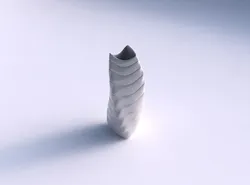 Vase twist curved tipping triangle 2 with smooth horizontal d... 3D print model