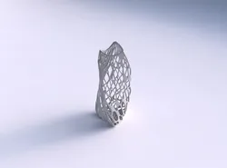 Vase twist curved tipping triangle 2 with twisted organic lat... 3D print model
