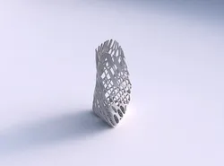 Vase twist curved tipping triangle with cracked and twisted o... 3D print model