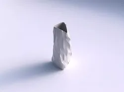 Vase twist curved tipping triangle with low-polygon 3D print model