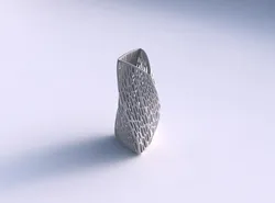 Vase twist curved tipping triangle with organic lattice and t... 3D print model