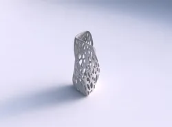 Vase twist curved tipping triangle with smooth organic lattice 3D print model