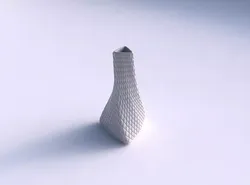 Vase twist tilted triangle with diagonal grid 3D print model