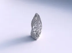 Vase twist tipped triangle with cracked organic lattice 2 3D print model