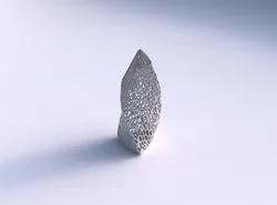 Vase twist tipped triangle with dense organic lattice 2 3D print model