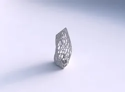 Vase twist tipped triangle with organic lattice 3D print model