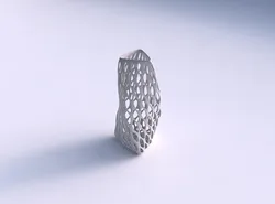 Vase twist triangle with bubble grid lattice 3D print model