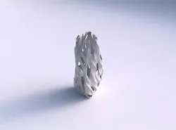 Vase twist triangle with faceted cuts and 3D print model