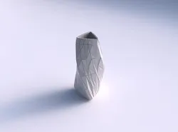 Vase twist triangle with random triangle plates 3D print model