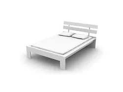 Simple white bed