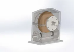 Simple worm gear reductor 1:60